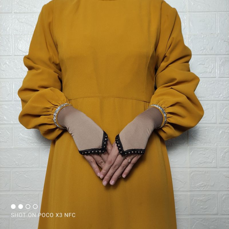 handsock manset cincin renda/manset cincin/handsock ring cincin/manset tangan muslimah