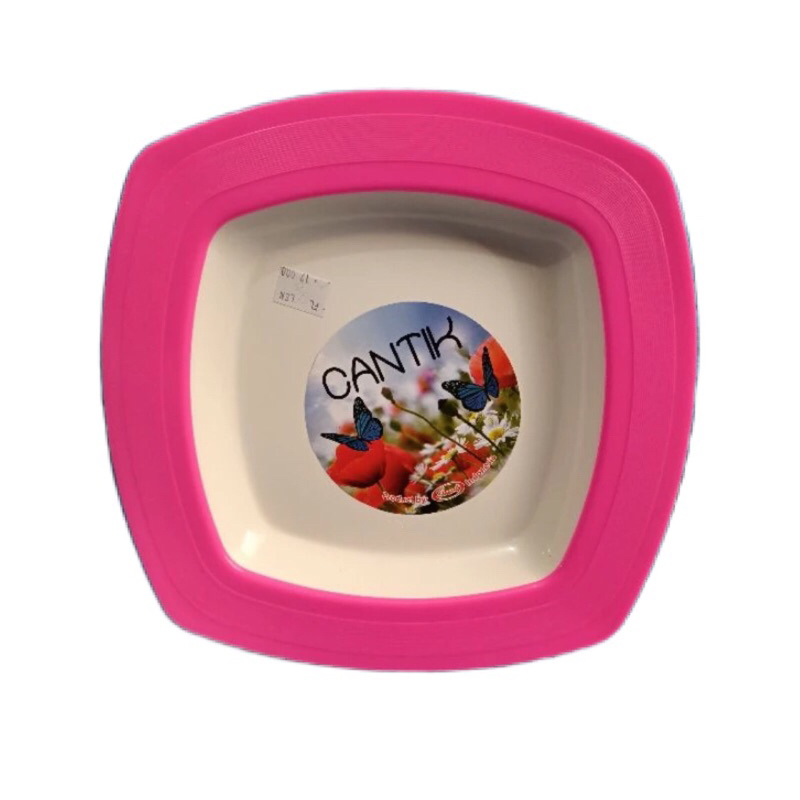 GREAT Piring Makan Plastik Segi  / Piring Plastik Cantik