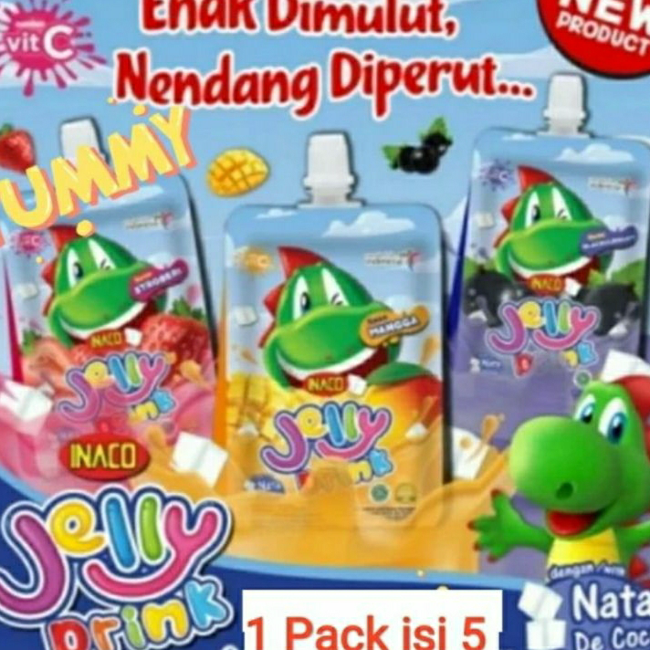 

☊↕⁑ inaco jelly drink nata de coco | isi 5 pcs