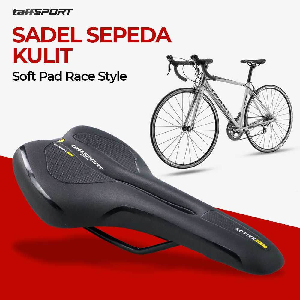Jok Sadel Sepeda Kulit Soft Pad Race Style Sadel pacific empuk bukan gel sepeda mtb fixie lipat jok 