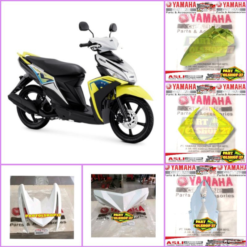 PAKET FULL SET BODY HALUS MIO 3 MIO Z 125 PUTIH KUNING STABILO 2022 2PH ASLI ORIGINAL YAMAHA