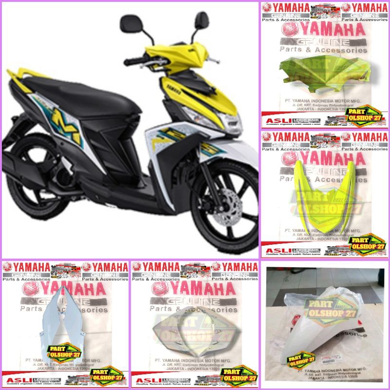 PAKET FULL SET BODY HALUS MIO 3 MIO Z 125 PUTIH KUNING STABILO 2023 2PH ASLI ORIGINAL YAMAHA