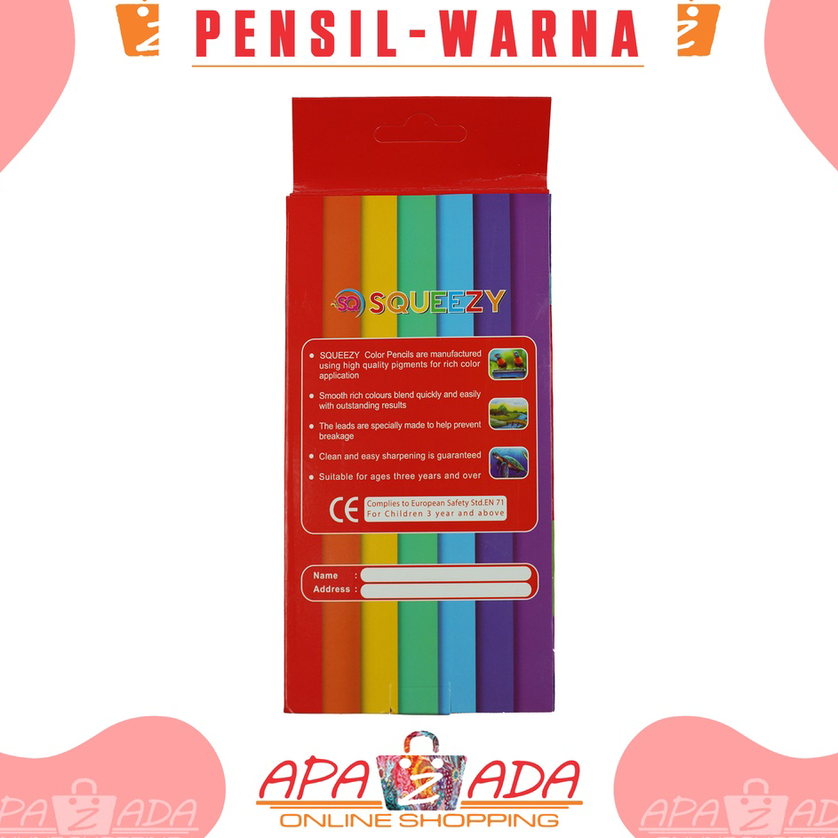 

➷➷✻✫ Apazada - Pensil Warna Panjang Murah / Color Pencils 12 Warna / Pensil Warna Anak / Pencil Colour Murah Berkualitas Bisa Cod