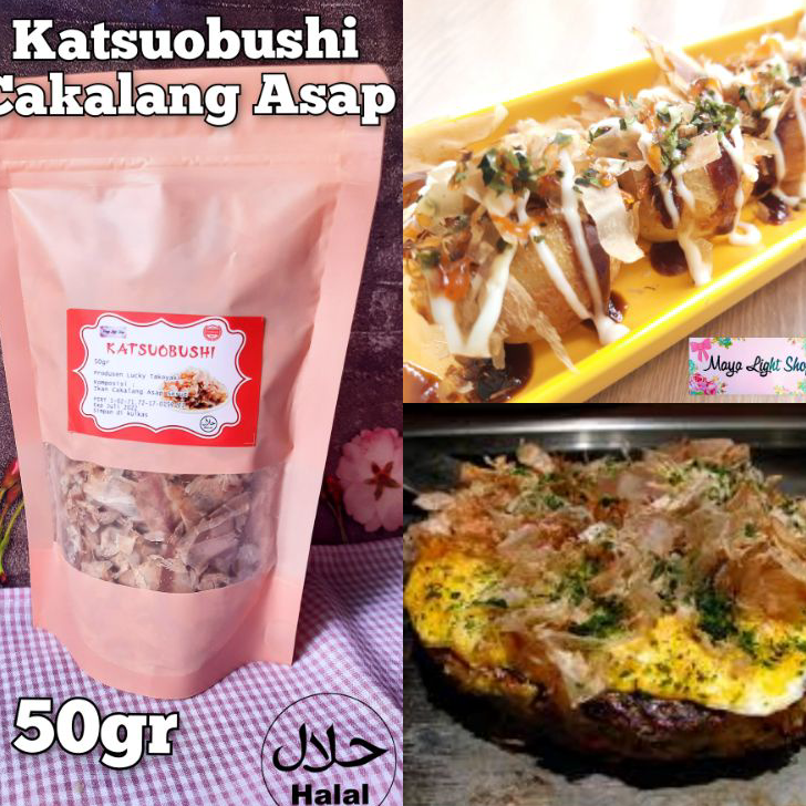

Readystock Katsuobushi 50gr 25gr cakalang asap taburan takoyaki ikan serut fish flakes okonomiyaki bonito katsuo dashi ♪↔✴❆