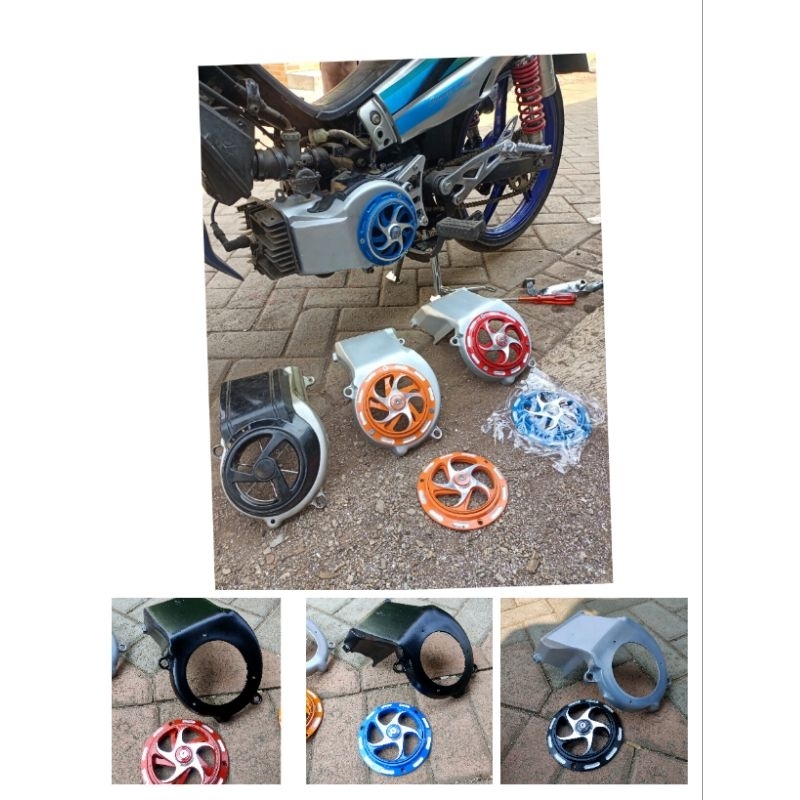 COVER MESIN SET KIPAS PIZR(COVER BESAR +KIPAS )TUTUP KIPAS YAMAHA FIZR/SPINER TUTUP KIPAS
