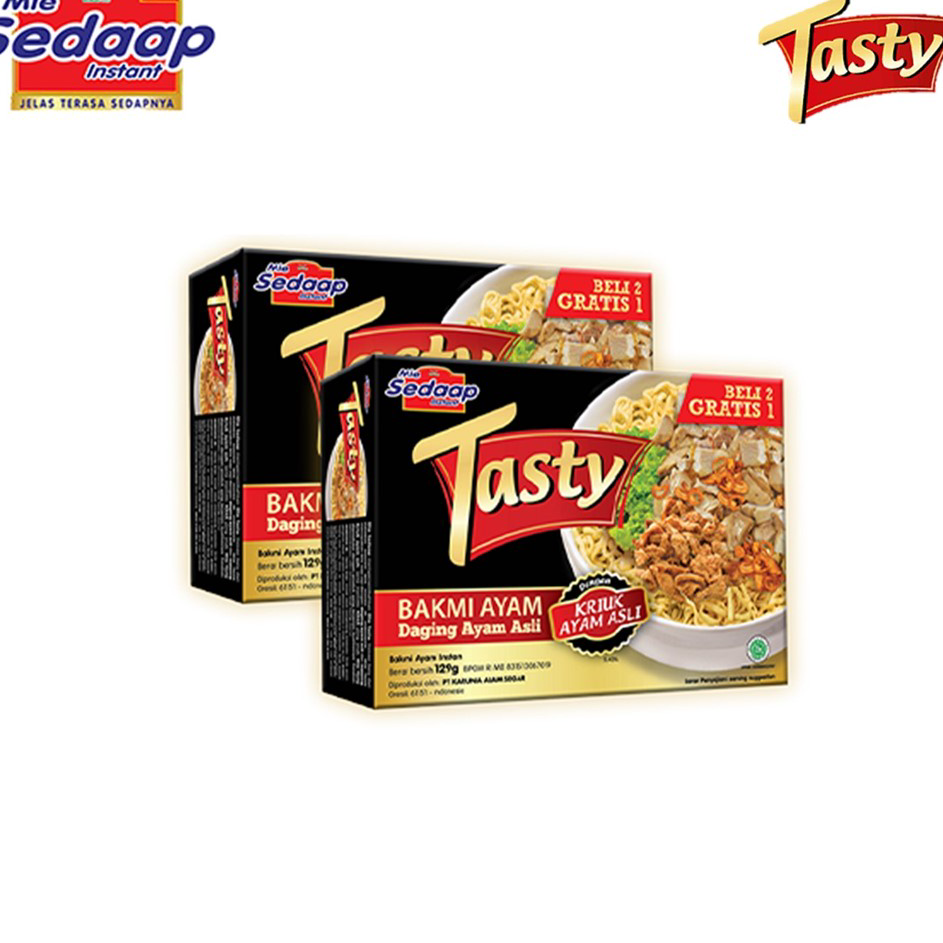 

Terlaris Sedaap Tasty Bakmi Ayam 129 gr x 2 pcs