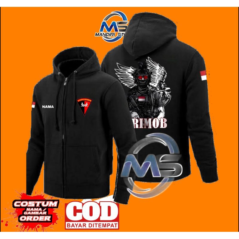 sweater korps brimob hoodie ziper/brimob