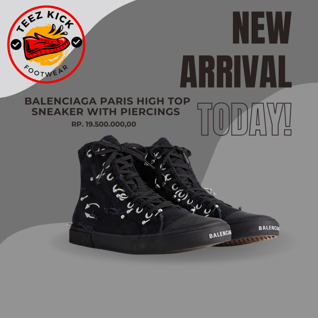 Balenciaga Paris High Top Sneakers with Piercings