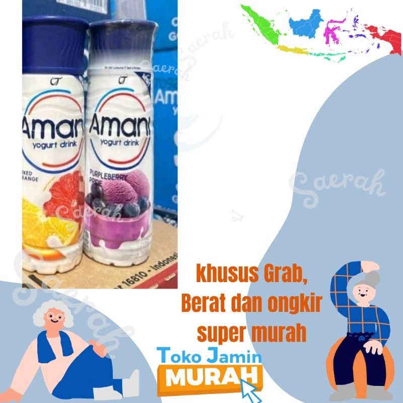 

amani yoghurt drink 250 ml mixed orange atau grape anggur