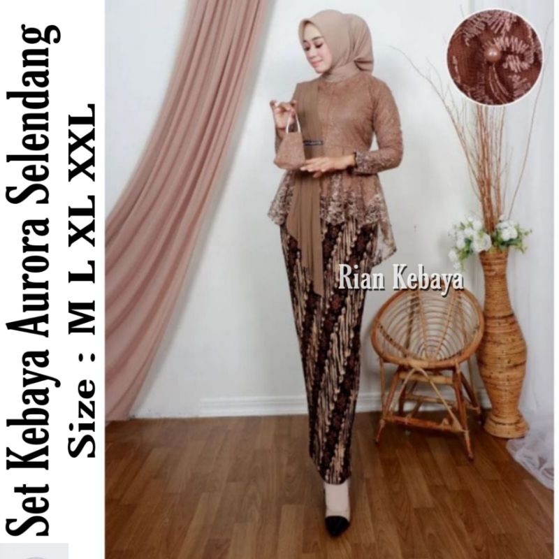SET KEBAYA AURORA SELENDANG / SET KEBAYA WISUDA /KEBAYA MODERN COD