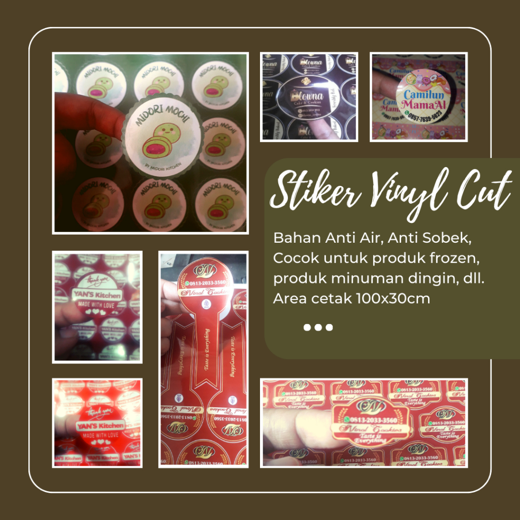 

Stiker Logo Vinyl Waterproof Kiss Cut Sticker Label Frozenfood Minuman Dingin Makanan Frozen