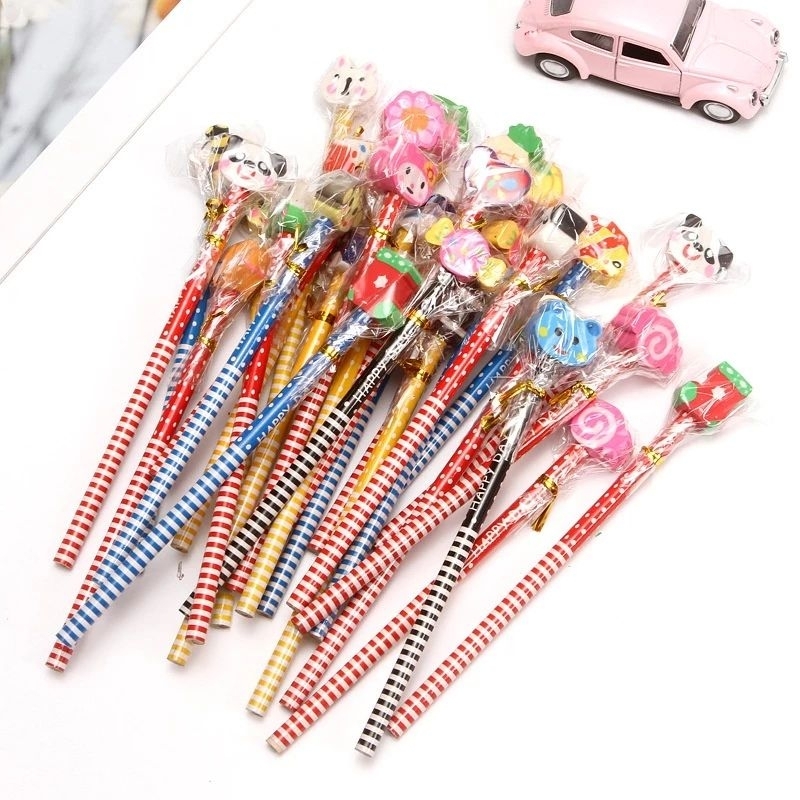 

LL Pensil + penghapus karakter / pensil anak set penghapus/ pensil lucu karakter