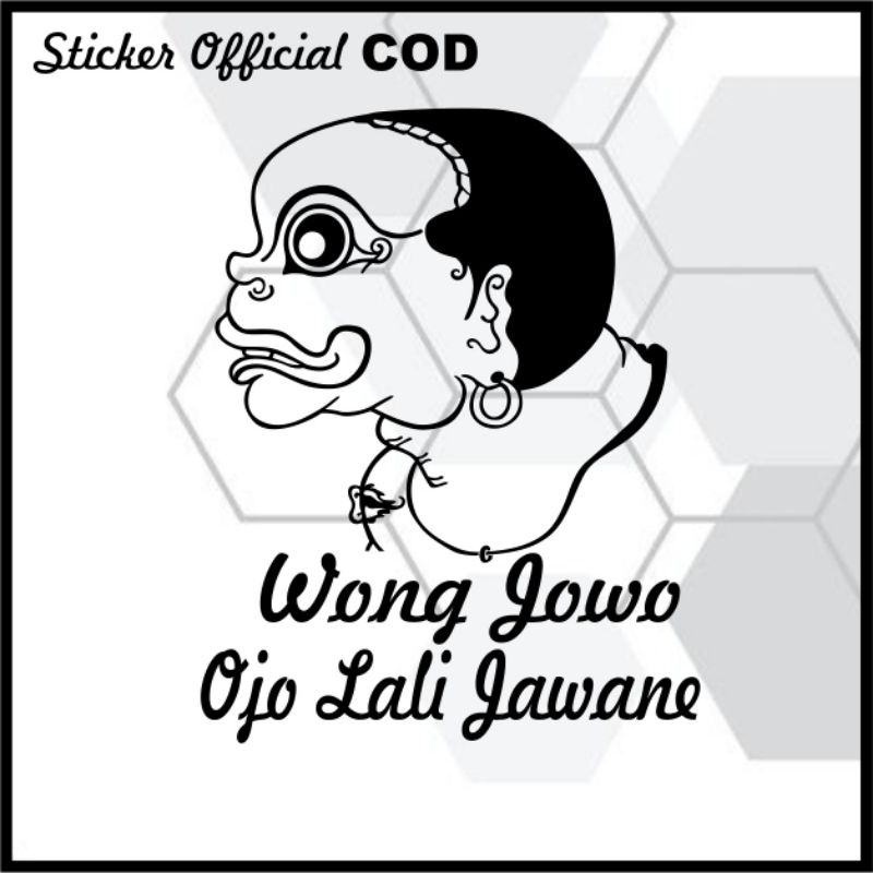 1097 sticker bagong, cutting sticker kata bijak, wong jowo ojo lali jawane