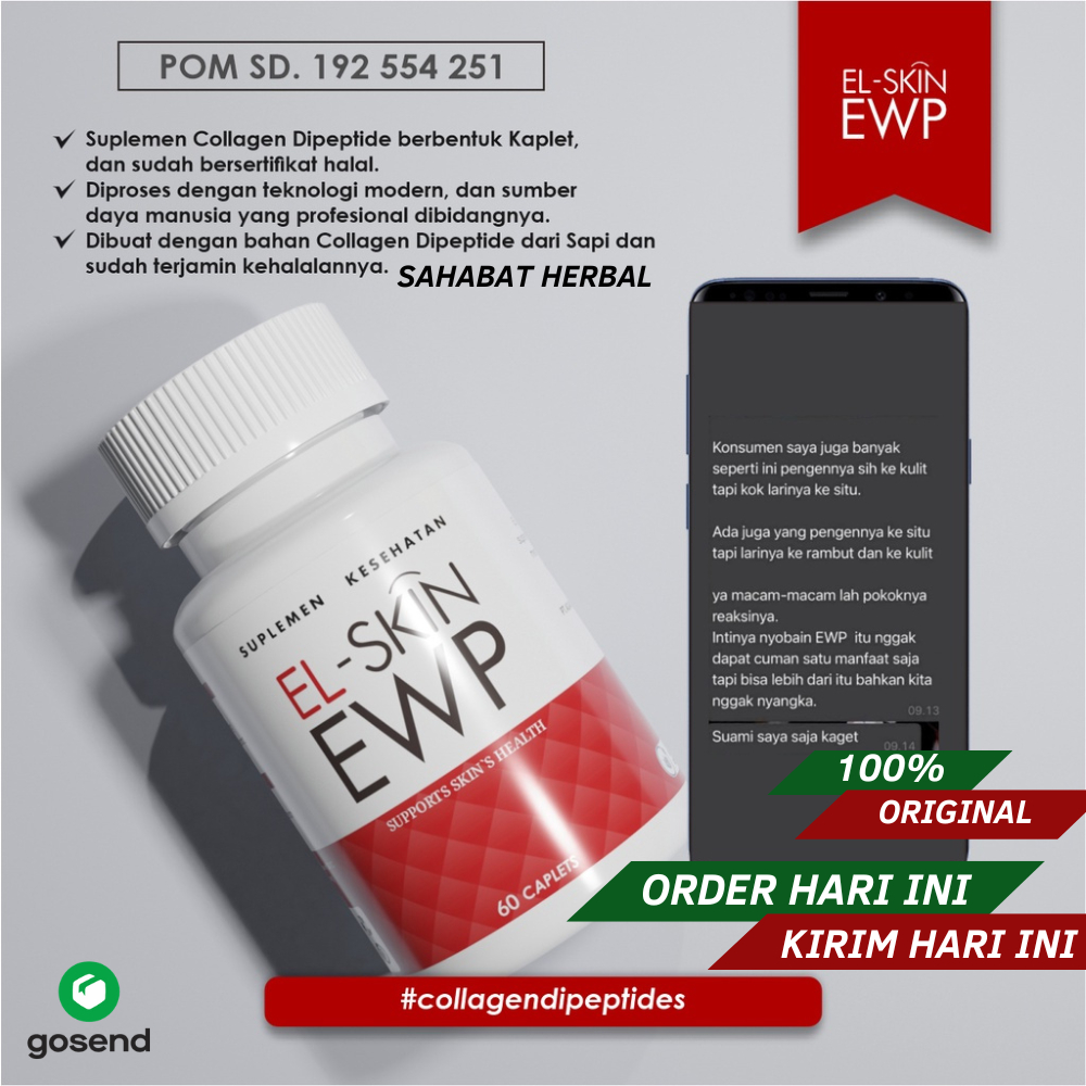 BISA COD - ELSKIN EWP kolagen pemutih collagen suplemen kulit ORIGINAL ELSKIN EL SKIN EWP