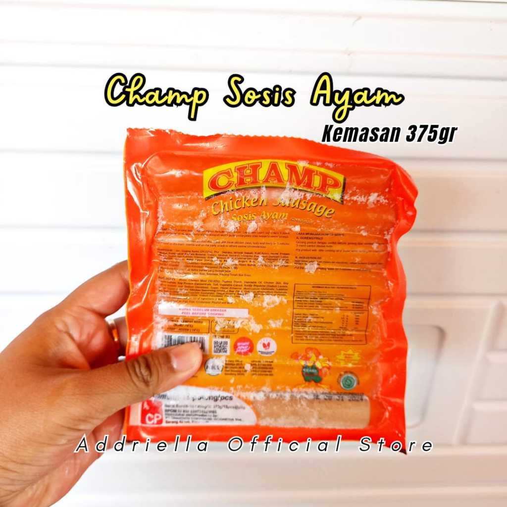 

ADDRIELLA Champ Sosis Ayam 375gr | Champ/Frozenfood/Frozenfood Murah