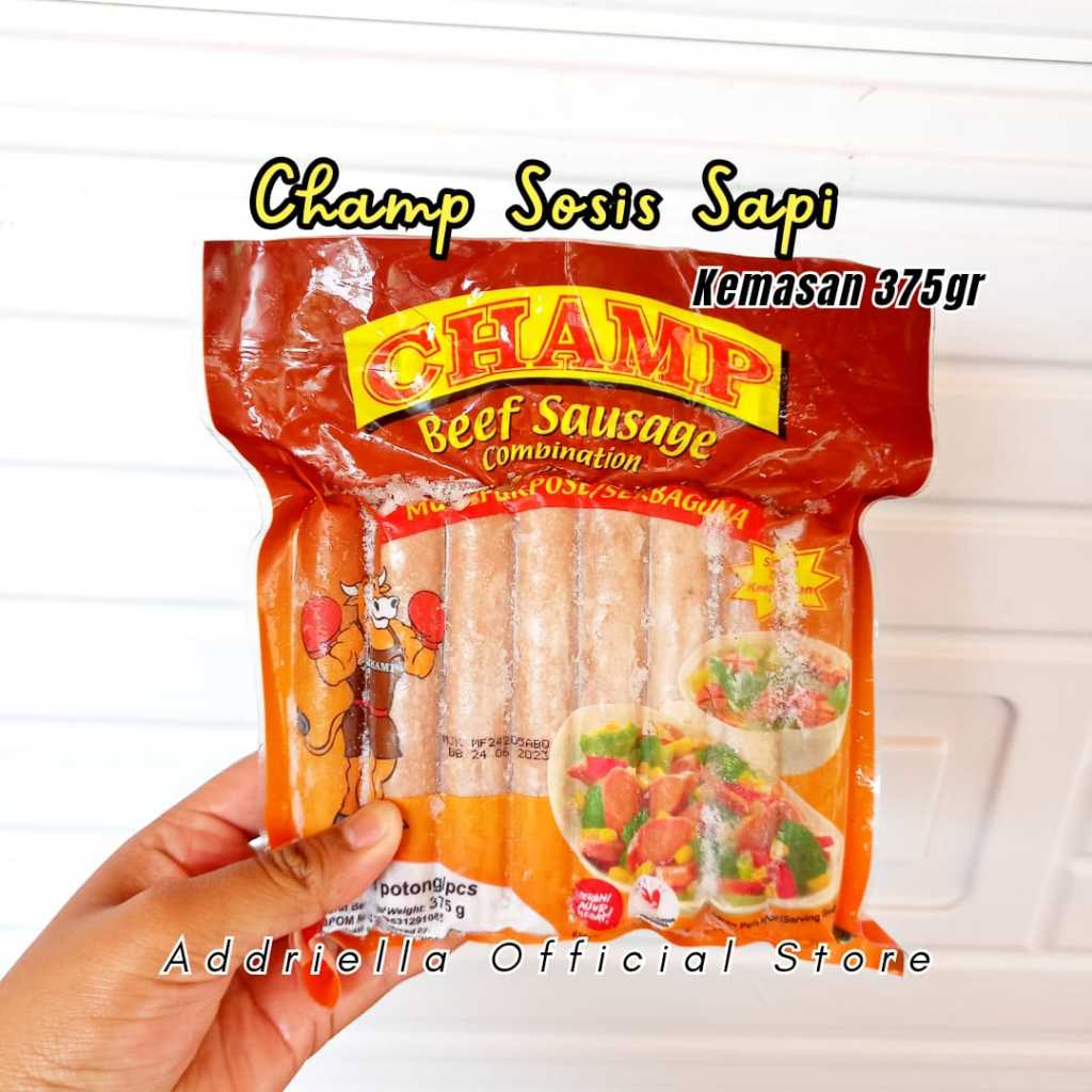 

ADDRIELLA Champ Sosis Sapi 375gr | Champ/Frozenfood/Frozenfood Murah