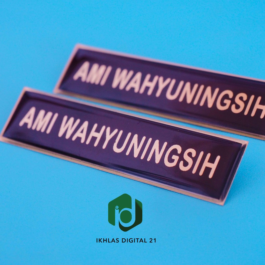 

Nametag Kuningan Magnet