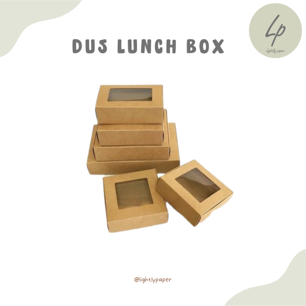 

Dus lunch box / lunch box / kotak nasi / kotak snack / dus kotak kue / dus lunch box laminasi / dus kotak laminasi / dus kotak sekat