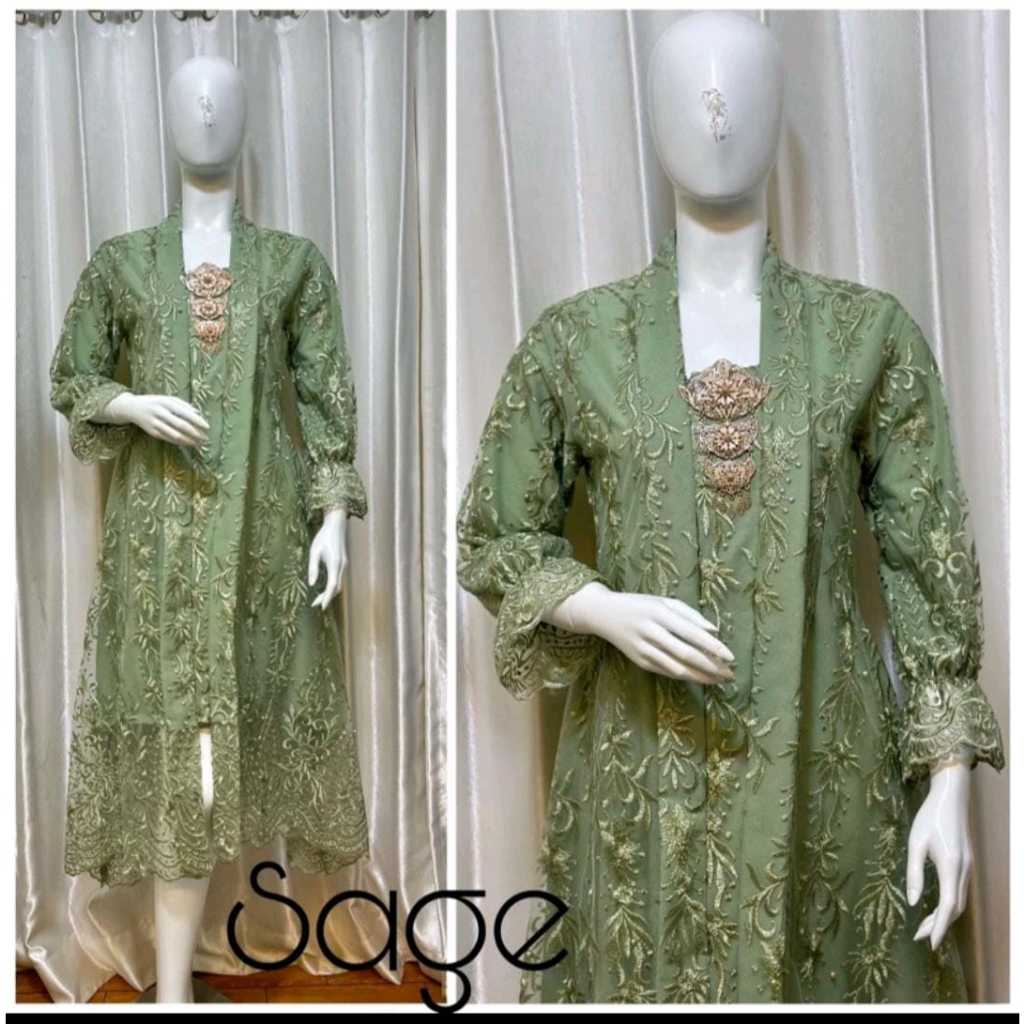 Realpict Floy Semi Gamis//Dress Pesta Dan Tunik Seragaman Pesta//Kebaya Modern Kekinian Khusus Outher