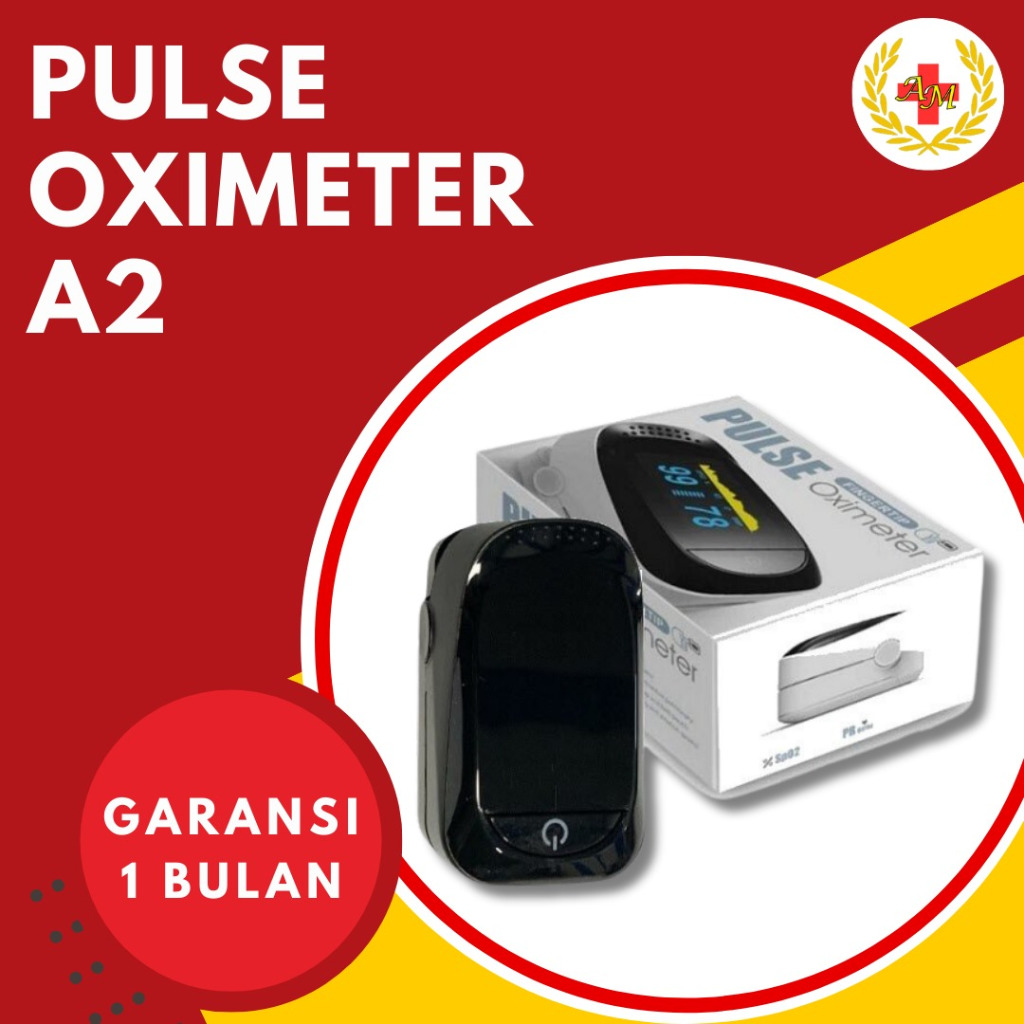 Pulse Oximeter A2 Black Edition Pulse Oxymeter Oksimetri Alat Saturasi Oksigen O2