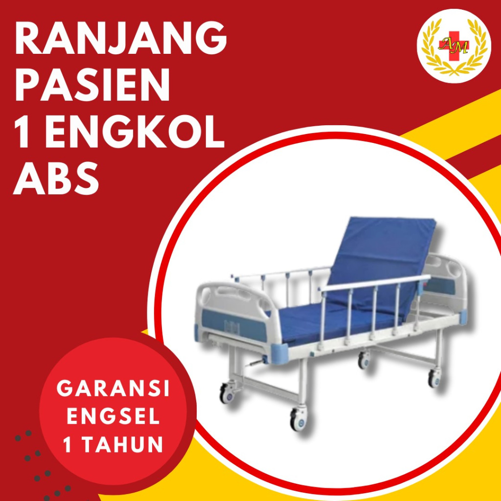 Ranjang Pasien 1 Engkol Bed Pasien 1 Crank ABS  Ranjang Rumah Sakit