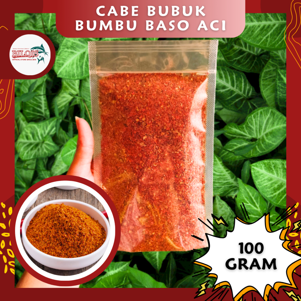 

Cabe Bubuk Instan / Bumbu Cabe Baso Aci / Bumbu Baso Aci Instan - 100gram