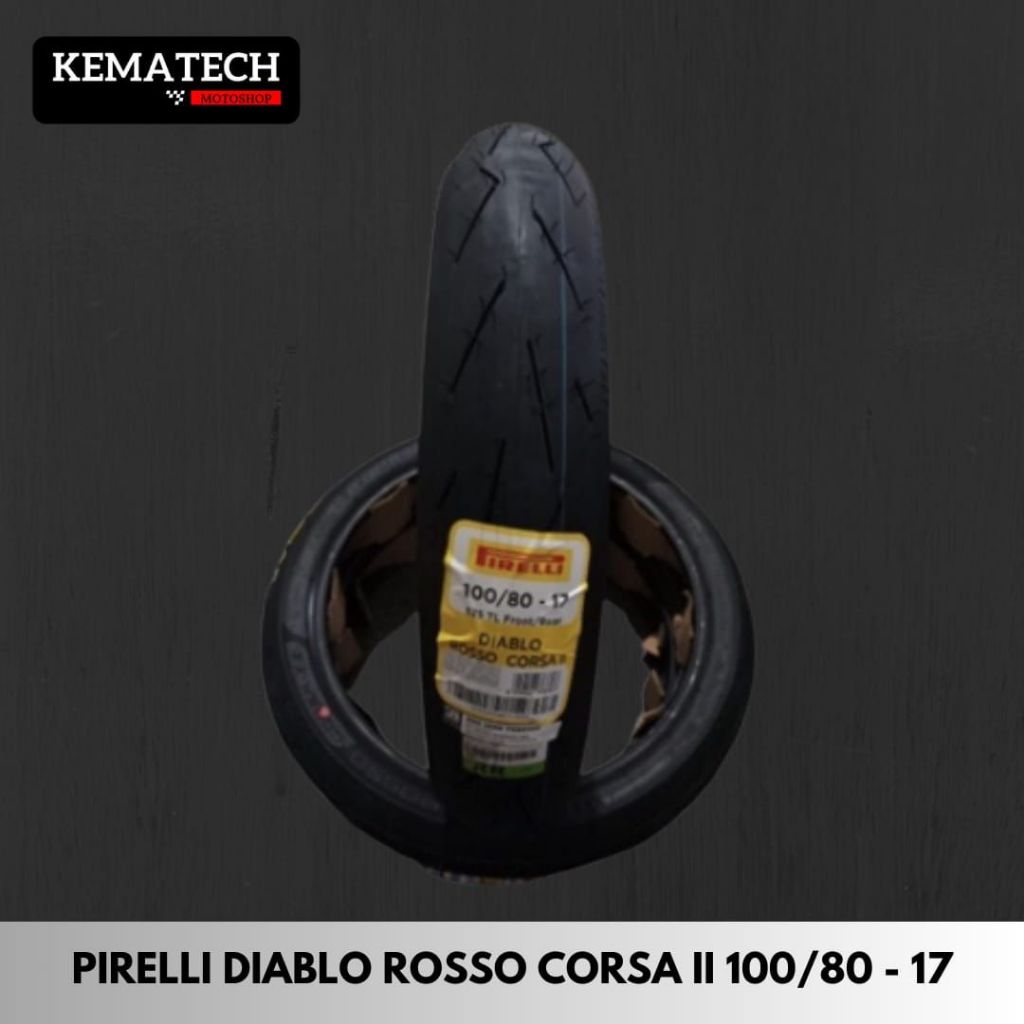 PIRELLI DIABLO ROSSO CORSA II 100/80 RING 17 BAN MOTOR NINJA R /RR /SS
