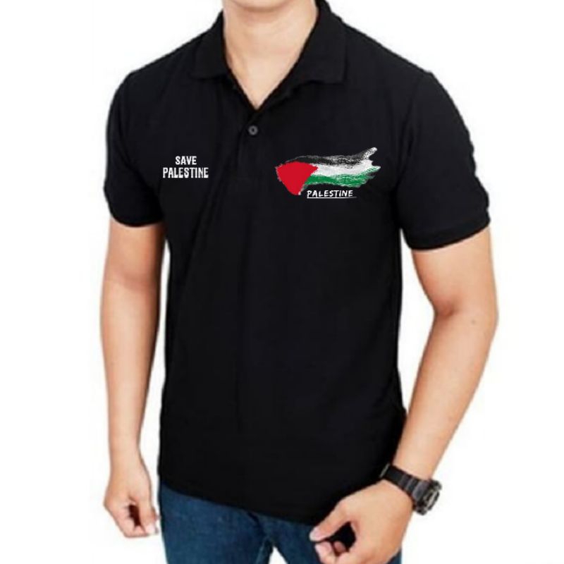 Kaos Polo Save Palestine