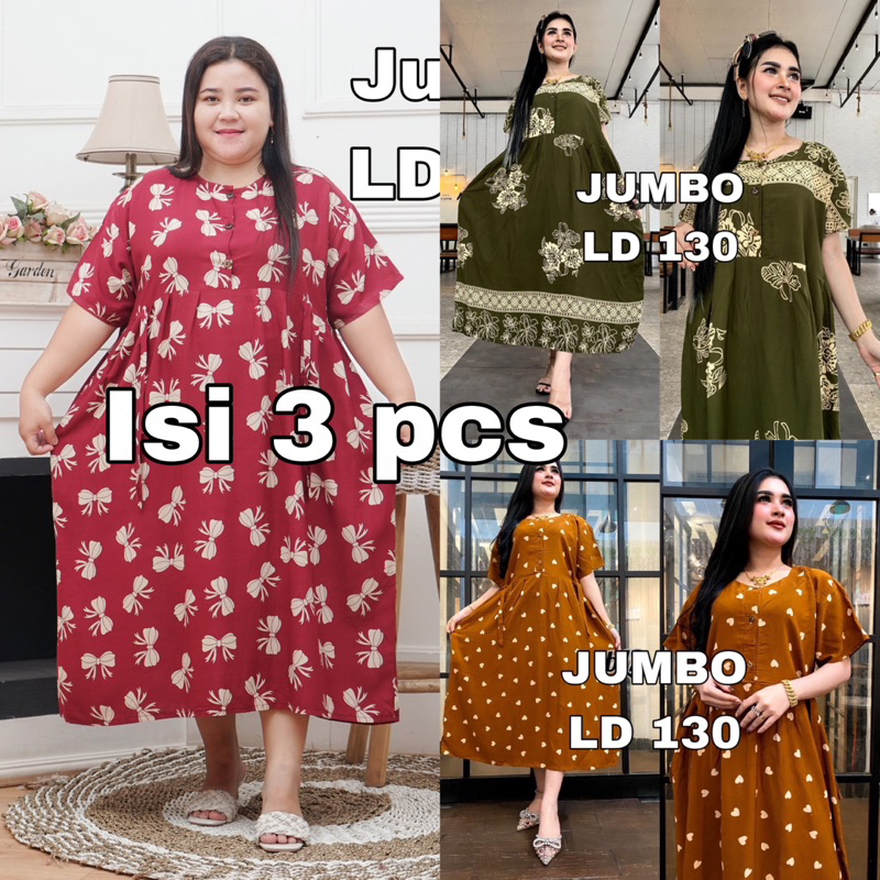 Daster Rayon ukuran Jumbo ld 130 Motif Gucci