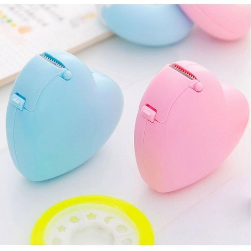 [GF] Tempat selotip mini bentuk love heart| tape dispenser heart aesthetic love