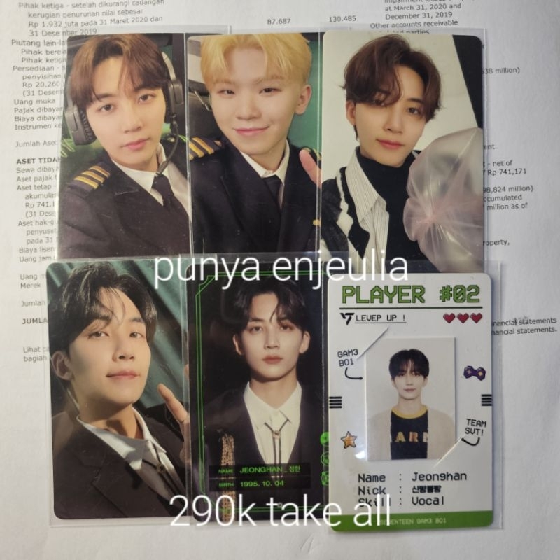 Photocard Seventeen Jeonghan Woozi pilot Membership Gameboy Season Greeting 2021