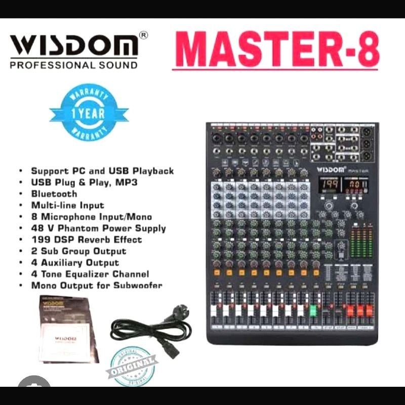 mixer audio WISDOM MASTER 8 ORIGINAL