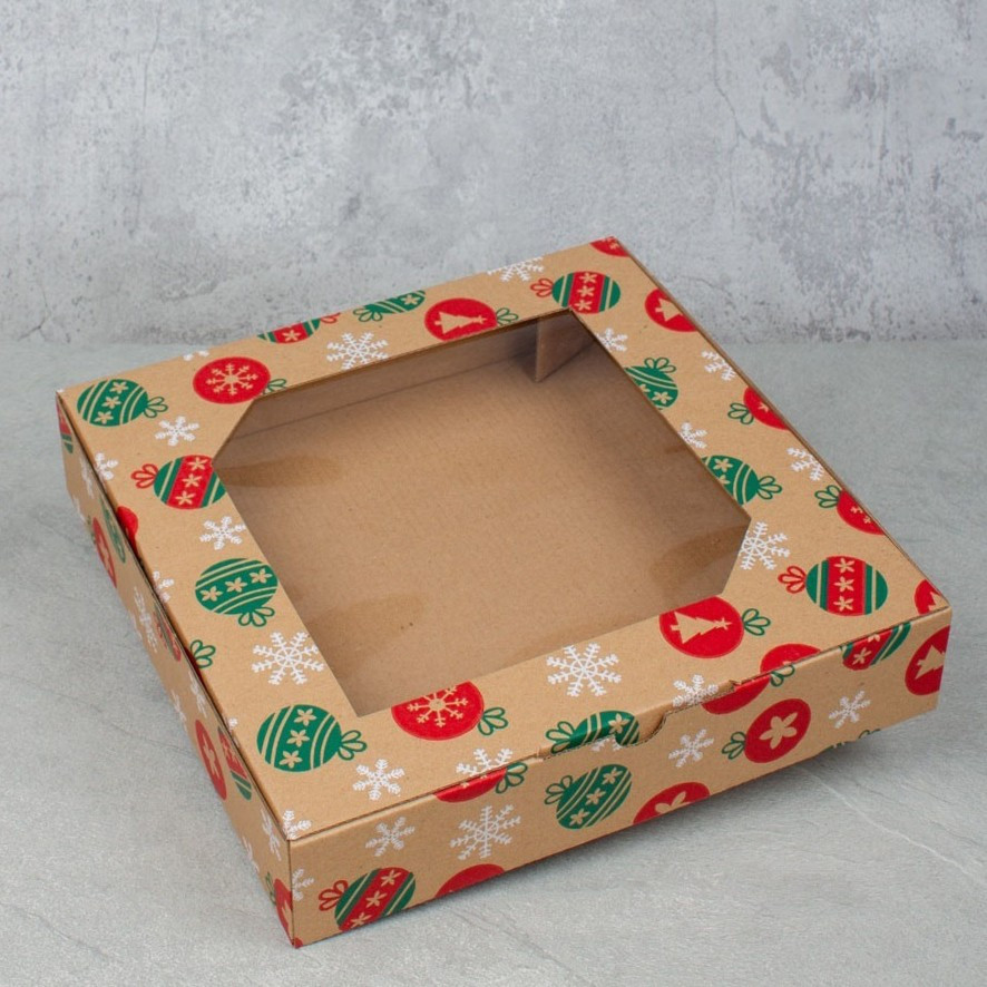

Dus Natal Box Toples 250gr Isi 4 Parsel Kado Christmas Box 25x25x5cm kotak hampers edisi natal premium (10pcs)
