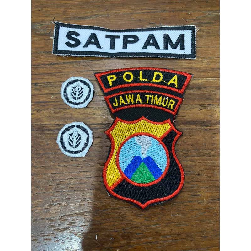 BED BADGE BORDIR SATPAM LENGKAP