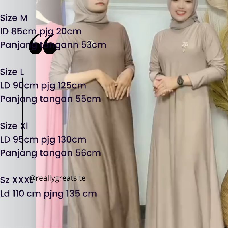 dress manset gamis inner dalaman bahan jersey zoya sz m sampai 3 xl