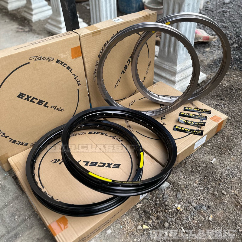 VELG TAKASAGO EXCEL ASIA HITAM Silver ring 18 160 185 17 VELG TEA HITAM 160 185 -17