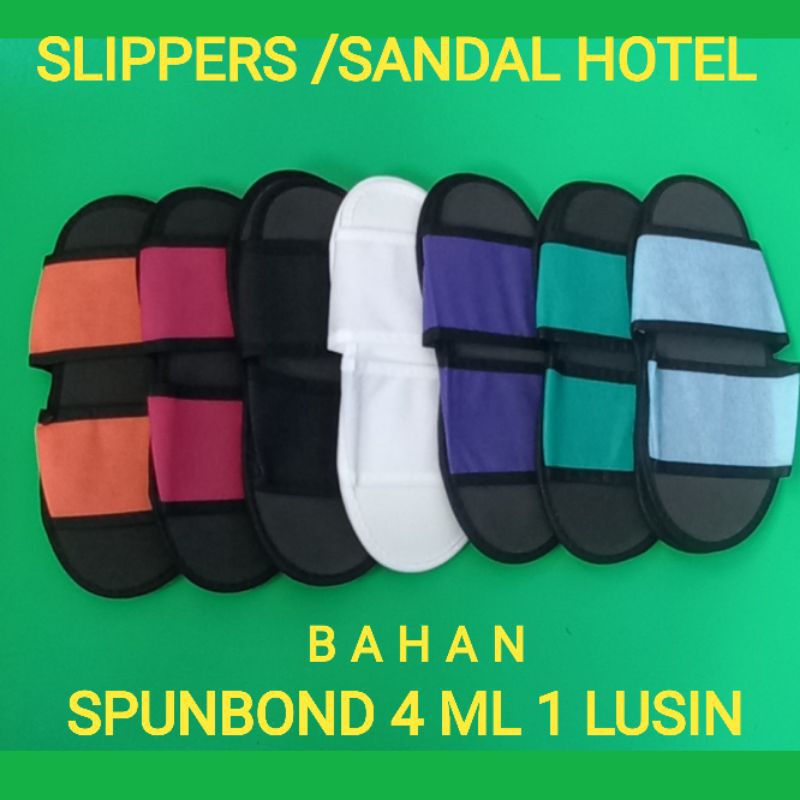 Slippers/Sandal Hotel/Sandal Klinik/Sovenir dll bahan seponeva & akain spunbond 4ml 1 LUSIN