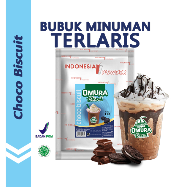 OMURA Blend Bubuk Minuman Premium Rasa Choco Biscuit / Cokelat Biskuit Powder Drink 1 Kg Omura Powder