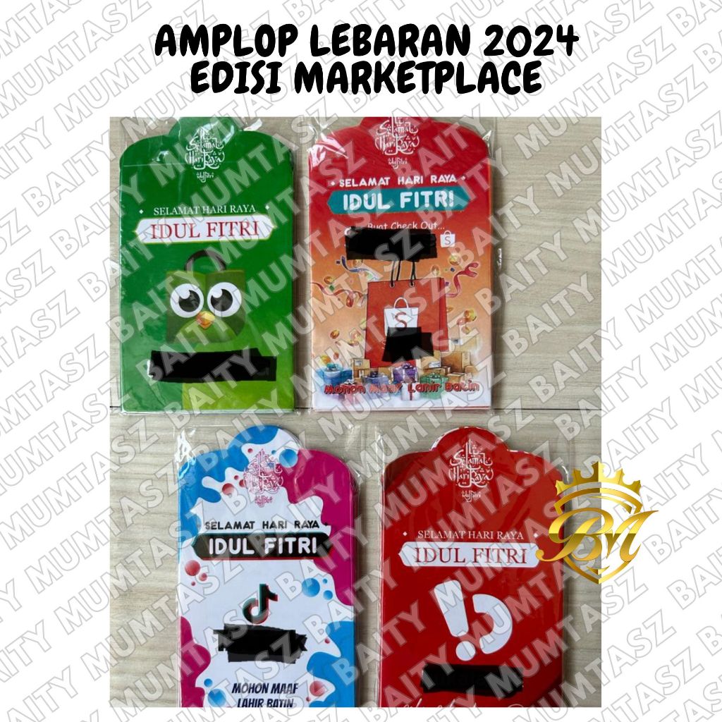 

￼Baity Mumtasz - Amplop Lebaran Motif Market Place 1PACK isi 10 PCS - Amplop ldul' Fitri 2024- Amplop Lebaran Viral 2024 Motif ecomerce - Angpao AmpaoTHR