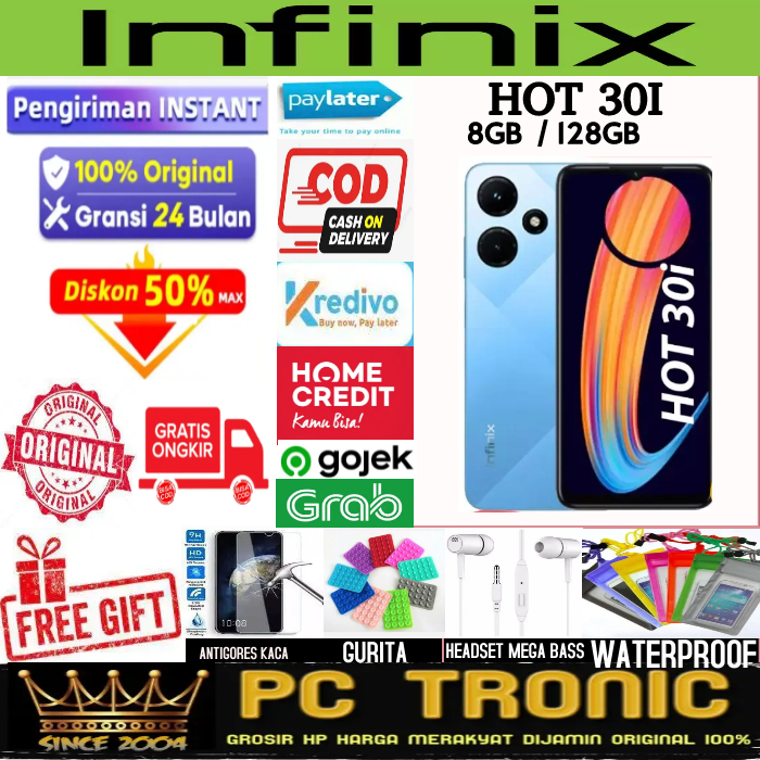 INFINIX Hot 30i RAM 8/128 GB GARANSI RESMI
