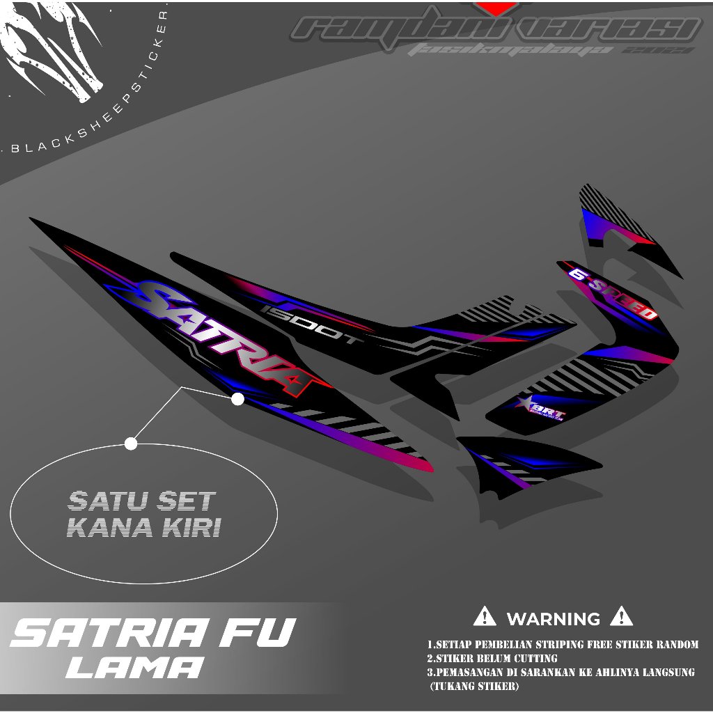 STRIPING SATRIA FU BARONG - STRIPING SATRIA FU LAMA - STIKER VARIASI FU 2008-2012