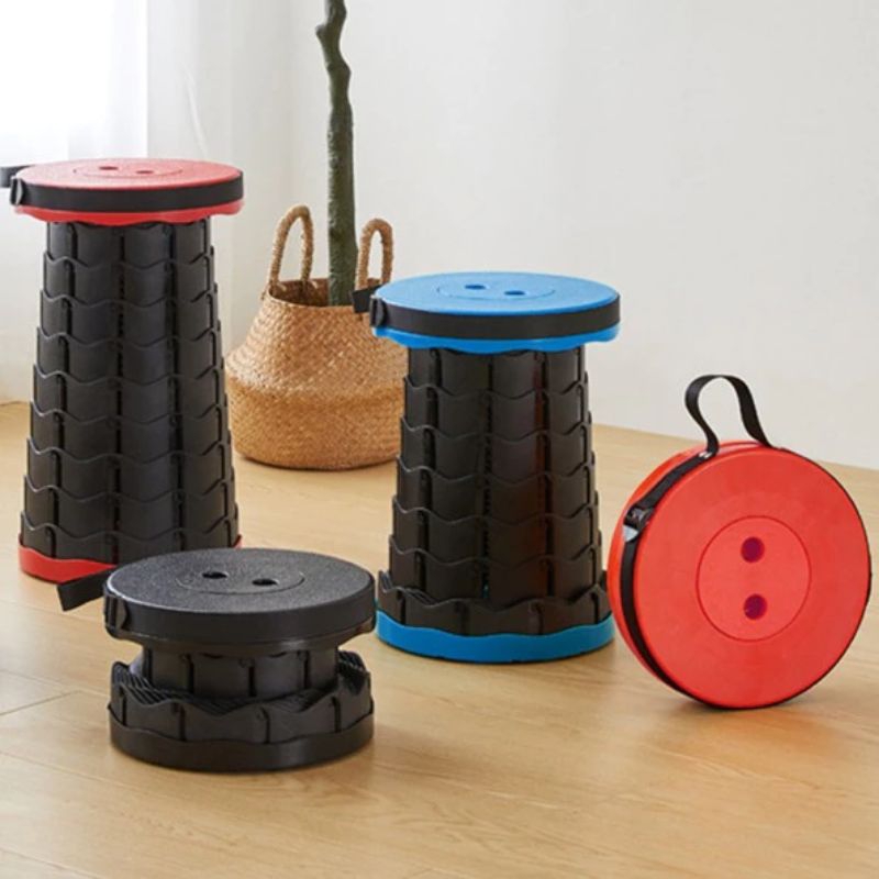 Kursi Lipat portable bundar kursi untuk camping Kursi teleskopik Outdoor Kursi Lipat Camping Kursi L