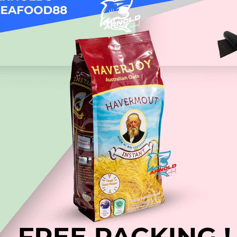 

Readystock Haverjoy Havermout Australian Oats INSTANT 1 KG / oat australia 1 kg / havermout INSTANT / havermout 1kg