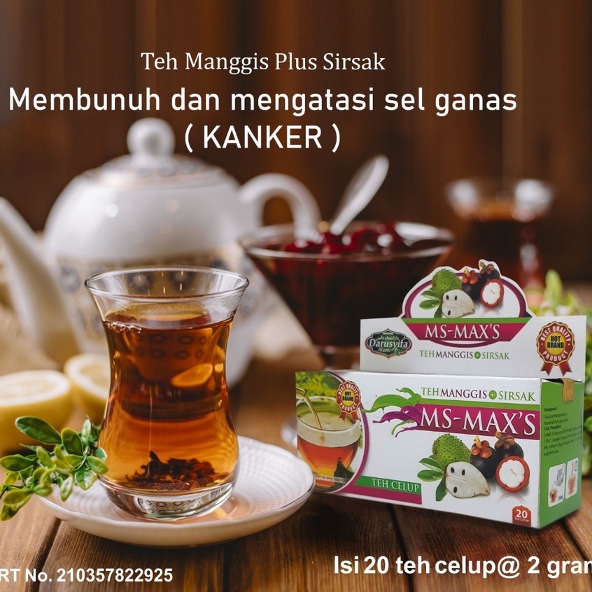 

Teh Celup MS MAXS OBAT KANGKER extra daun sirsak plus extra kulit manggis