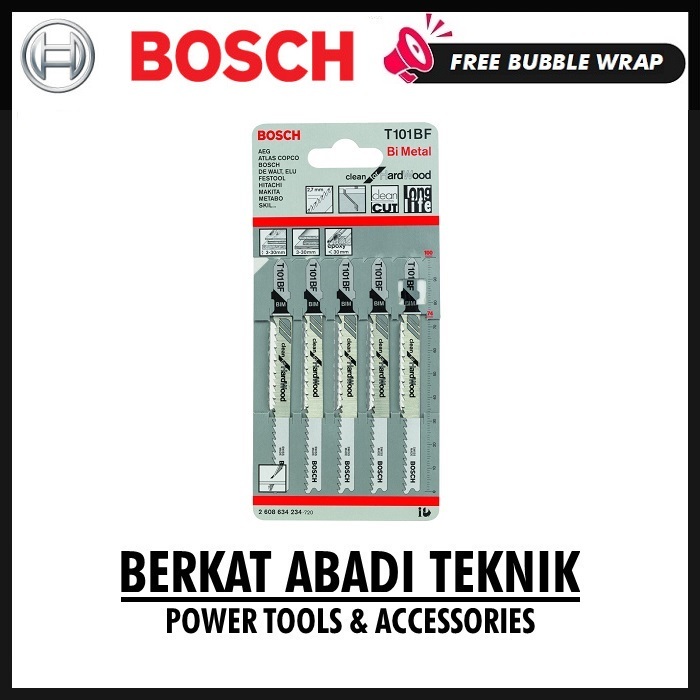 BOSCH Mata Jigsaw T101BF Kayu Keras Triplek Jig Saw Blade Gergaji Clean Hard Wood T 101 BF