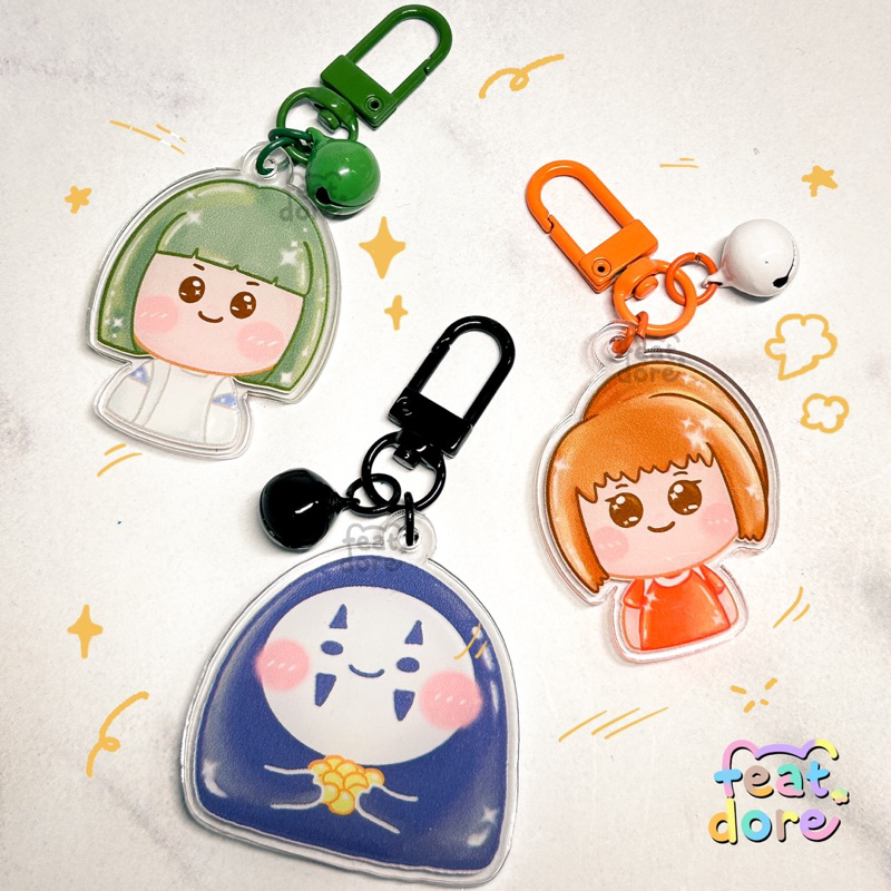 Ganci akrilik SPIRITED AWAY ghibli haku chihiro kaonashi keyring keychain