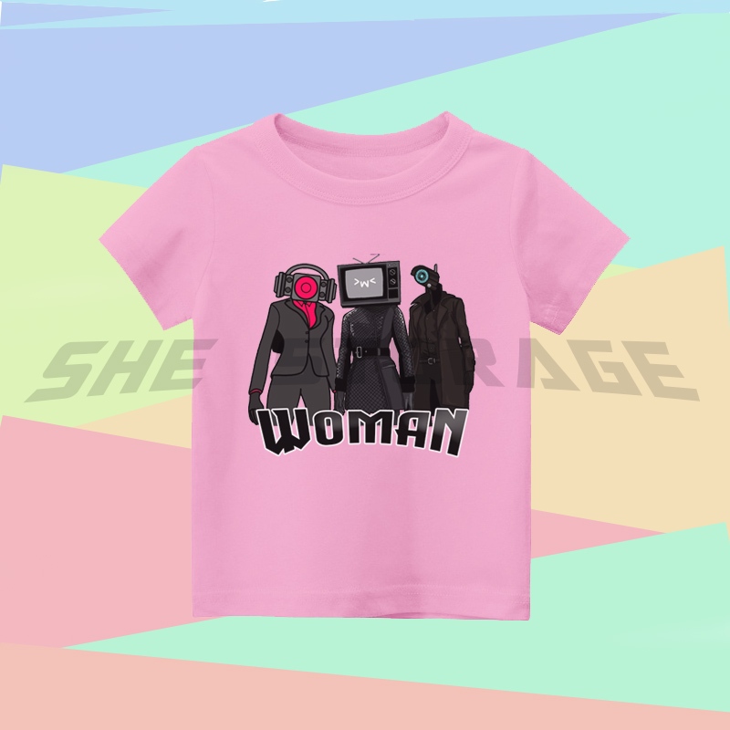 BAJU ANAK KAOS ANAK TV WOMAN SPEAKERWOMAN CAMERAWOMAN SKIBIDI TOILET