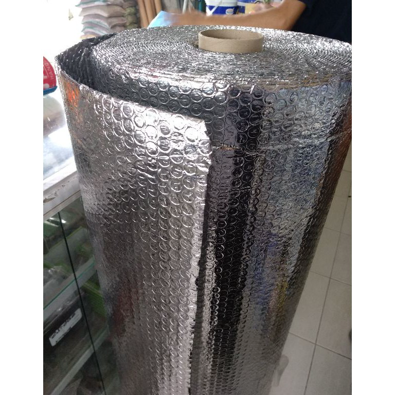 MURRRMERRR Insulasi Alumunium Foil Bubble / Peredam Panas Atap / Bubble Wrap Silver (Harga Jual Per Meter)