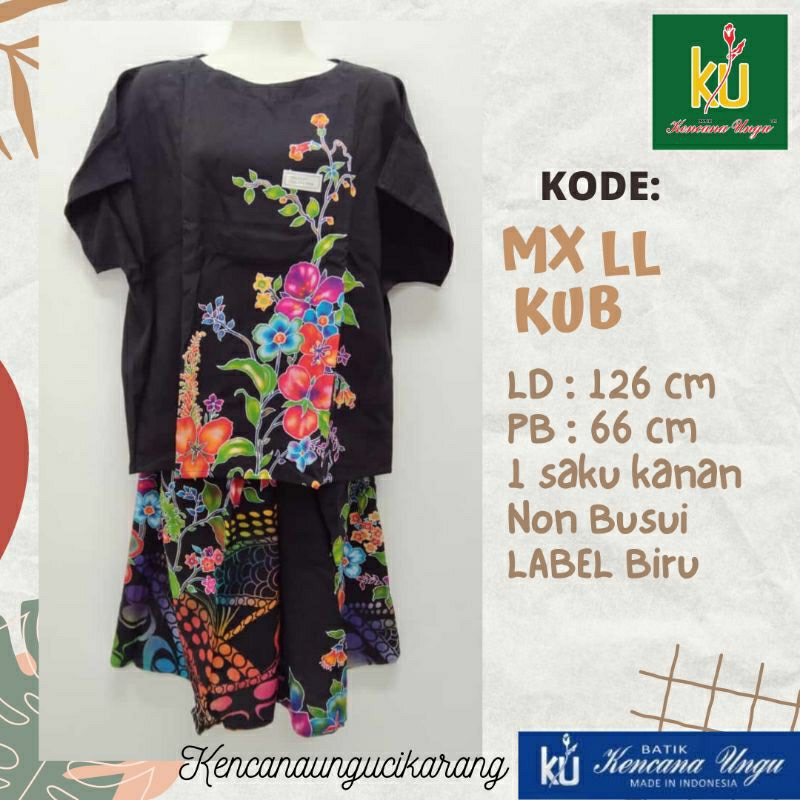 Setelan Pendek Daster Kencana Ungu Jumbo