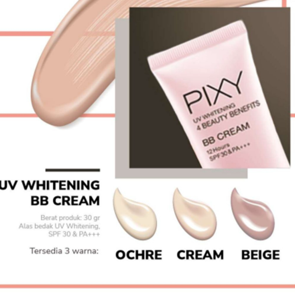 Pesan Sajaj8J3v PIXY BB Cream 4 Beauty Benefits 01 OCHRE / 02 CREAM / 03 BEIGE